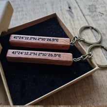 Load image into Gallery viewer, Wood Keychain, Wooden keyring ,Engraved Keychain, (Copy) Rokkigifts
