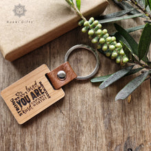 Load image into Gallery viewer, Wood Keychain, Wooden keyring ,Engraved Keychain, (Copy) Rokkigifts
